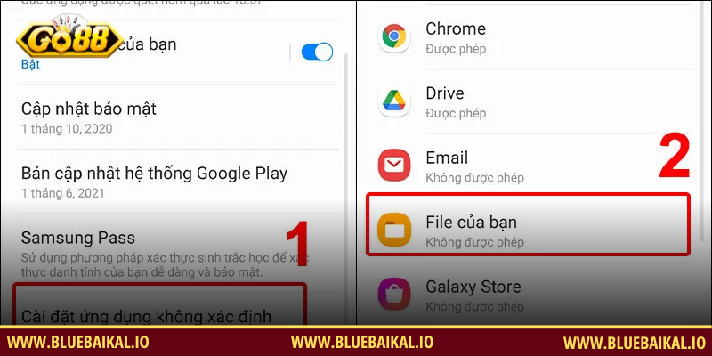 Hướng dẫn cài đặt GO88 từ trang chủ GO88 trên Android